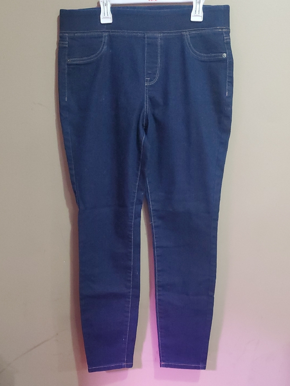 George Women's Navy Stretch Pull-On Jeans Size 10